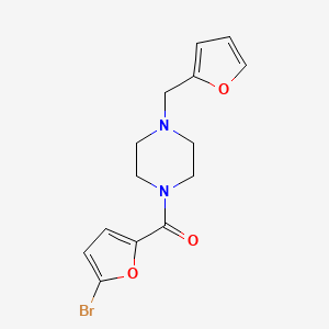 molecular formula C14H15BrN2O3 B4433270 1-(5-bromo-2-furoyl)-4-(2-furylmethyl)piperazine 