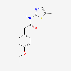 molecular formula C14H16N2O2S B4433287 2-(4-ethoxyphenyl)-N-(5-methyl-1,3-thiazol-2-yl)acetamide 