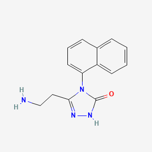 molecular formula C14H14N4O B4433294 5-(2-aminoethyl)-4-(1-naphthyl)-2,4-dihydro-3H-1,2,4-triazol-3-one 