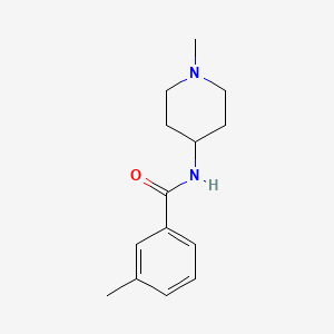 molecular formula C14H20N2O B4433305 3-methyl-N-(1-methyl-4-piperidinyl)benzamide 