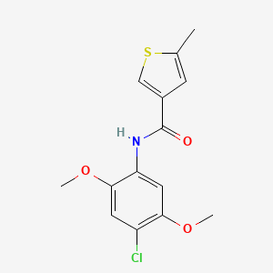 molecular formula C14H14ClNO3S B4433311 N-(4-chloro-2,5-dimethoxyphenyl)-5-methyl-3-thiophenecarboxamide 