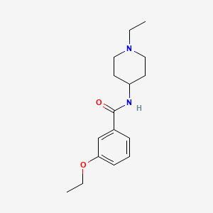 molecular formula C16H24N2O2 B4433330 3-ethoxy-N-(1-ethyl-4-piperidinyl)benzamide 