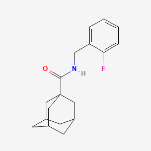 molecular formula C18H22FNO B4433336 N-(2-fluorobenzyl)-1-adamantanecarboxamide 
