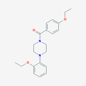molecular formula C21H26N2O3 B443334 1-(4-Ethoxybenzoyl)-4-(2-ethoxyphenyl)piperazine 