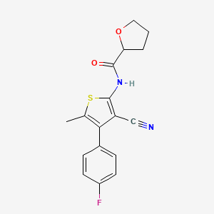 molecular formula C17H15FN2O2S B4433344 N-[3-cyano-4-(4-fluorophenyl)-5-methyl-2-thienyl]tetrahydro-2-furancarboxamide 