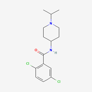 molecular formula C15H20Cl2N2O B4433358 2,5-dichloro-N-(1-isopropyl-4-piperidinyl)benzamide 