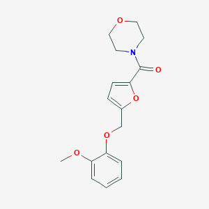 molecular formula C17H19NO5 B443337 4-{5-[(2-Methoxyphenoxy)methyl]-2-furoyl}morpholine 