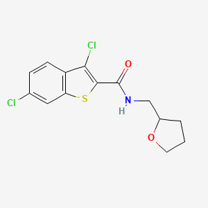 molecular formula C14H13Cl2NO2S B4433373 3,6-dichloro-N-(tetrahydro-2-furanylmethyl)-1-benzothiophene-2-carboxamide 