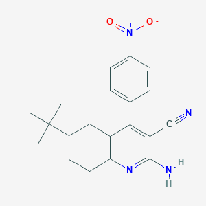 molecular formula C20H22N4O2 B443338 2-Amino-6-tert-butyl-4-(4-nitrophenyl)-5,6,7,8-tetrahydroquinoline-3-carbonitrile 