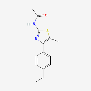 molecular formula C14H16N2OS B4433382 N-[4-(4-ethylphenyl)-5-methyl-1,3-thiazol-2-yl]acetamide 