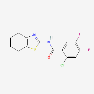 2-chloro-4,5-difluoro-N-(4,5,6,7-tetrahydro-1,3-benzothiazol-2-yl)benzamide