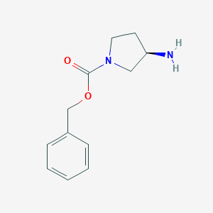 molecular formula C12H16N2O2 B044334 benzyl (3R)-3-aminopyrrolidine-1-carboxylate CAS No. 122536-73-6