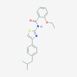 molecular formula C22H24N2O2S B443340 2-ethoxy-N-[4-(4-isobutylphenyl)-1,3-thiazol-2-yl]benzamide 
