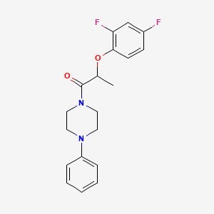molecular formula C19H20F2N2O2 B4433401 1-[2-(2,4-difluorophenoxy)propanoyl]-4-phenylpiperazine 