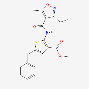 molecular formula C20H20N2O4S B4433417 methyl 5-benzyl-2-{[(3-ethyl-5-methyl-4-isoxazolyl)carbonyl]amino}-3-thiophenecarboxylate 