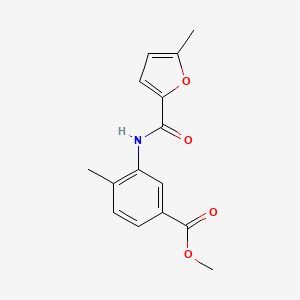 molecular formula C15H15NO4 B4433422 methyl 4-methyl-3-[(5-methyl-2-furoyl)amino]benzoate 