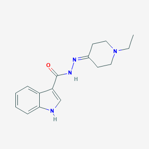 molecular formula C16H20N4O B443343 N'-(1-ethyl-4-piperidinylidene)-1H-indole-3-carbohydrazide 