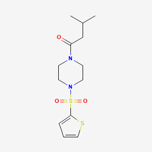 molecular formula C13H20N2O3S2 B4433430 1-(3-methylbutanoyl)-4-(2-thienylsulfonyl)piperazine 