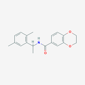 molecular formula C19H21NO3 B4433433 N-[1-(2,5-dimethylphenyl)ethyl]-2,3-dihydro-1,4-benzodioxine-6-carboxamide 