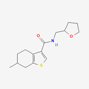 6-methyl-N-(tetrahydro-2-furanylmethyl)-4,5,6,7-tetrahydro-1-benzothiophene-3-carboxamide