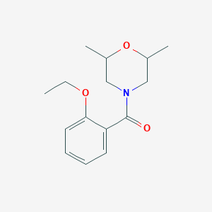 molecular formula C15H21NO3 B4433449 4-(2-ethoxybenzoyl)-2,6-dimethylmorpholine 