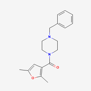 molecular formula C18H22N2O2 B4433463 1-benzyl-4-(2,5-dimethyl-3-furoyl)piperazine 