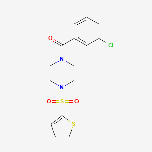 molecular formula C15H15ClN2O3S2 B4433487 1-(3-chlorobenzoyl)-4-(2-thienylsulfonyl)piperazine 