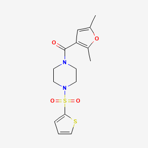 molecular formula C15H18N2O4S2 B4433519 1-(2,5-dimethyl-3-furoyl)-4-(2-thienylsulfonyl)piperazine 