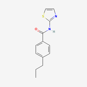 molecular formula C13H14N2OS B4433602 4-propyl-N-1,3-thiazol-2-ylbenzamide 