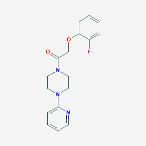 molecular formula C17H18FN3O2 B4433612 1-[(2-fluorophenoxy)acetyl]-4-(2-pyridinyl)piperazine 