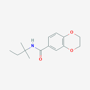 molecular formula C14H19NO3 B4433636 N-(1,1-dimethylpropyl)-2,3-dihydro-1,4-benzodioxine-6-carboxamide 