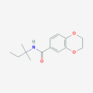 N-(1,1-dimethylpropyl)-2,3-dihydro-1,4-benzodioxine-6-carboxamide