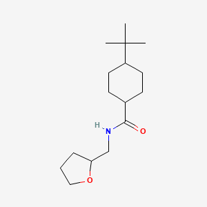 molecular formula C16H29NO2 B4433643 4-tert-butyl-N-(tetrahydro-2-furanylmethyl)cyclohexanecarboxamide 