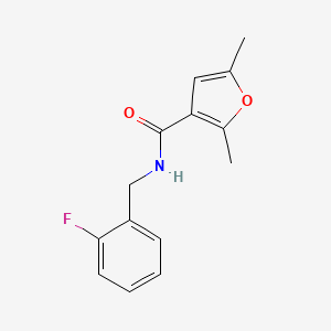 molecular formula C14H14FNO2 B4433670 N-(2-fluorobenzyl)-2,5-dimethyl-3-furamide 