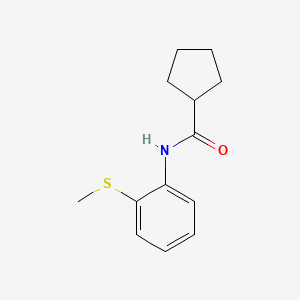 molecular formula C13H17NOS B4433675 N-[2-(methylthio)phenyl]cyclopentanecarboxamide 