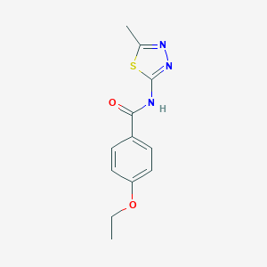 molecular formula C12H13N3O2S B443371 4-ethoxy-N-(5-methyl-1,3,4-thiadiazol-2-yl)benzamide 