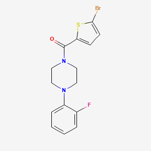 molecular formula C15H14BrFN2OS B4433716 1-[(5-bromo-2-thienyl)carbonyl]-4-(2-fluorophenyl)piperazine 