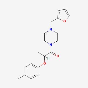 molecular formula C19H24N2O3 B4433734 1-(2-furylmethyl)-4-[2-(4-methylphenoxy)propanoyl]piperazine 