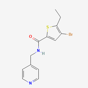 molecular formula C13H13BrN2OS B4433742 4-bromo-5-ethyl-N-(4-pyridinylmethyl)-2-thiophenecarboxamide 