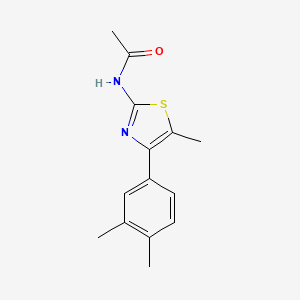 molecular formula C14H16N2OS B4433748 N-[4-(3,4-dimethylphenyl)-5-methyl-1,3-thiazol-2-yl]acetamide 