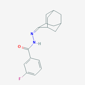 molecular formula C17H19FN2O B443376 3-fluoro-N'-tricyclo[3.3.1.1~3,7~]dec-2-ylidenebenzohydrazide 
