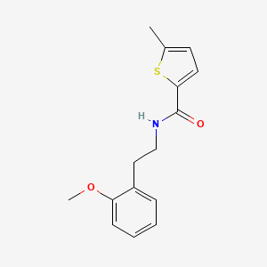 molecular formula C15H17NO2S B4433778 N-[2-(2-methoxyphenyl)ethyl]-5-methyl-2-thiophenecarboxamide 