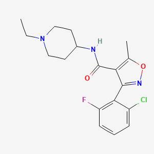 3-(2-chloro-6-fluorophenyl)-N-(1-ethyl-4-piperidinyl)-5-methyl-4-isoxazolecarboxamide