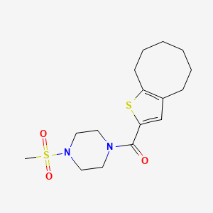 molecular formula C16H24N2O3S2 B4433804 1-(4,5,6,7,8,9-hexahydrocycloocta[b]thien-2-ylcarbonyl)-4-(methylsulfonyl)piperazine 