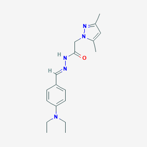 molecular formula C18H25N5O B443381 N'-[4-(diethylamino)benzylidene]-2-(3,5-dimethyl-1H-pyrazol-1-yl)acetohydrazide 
