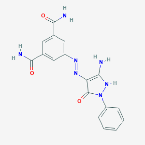 molecular formula C17H15N7O3 B443382 5-[2-(3-amino-5-oxo-1-phenyl-1,5-dihydro-4H-pyrazol-4-ylidene)hydrazino]isophthalamide 
