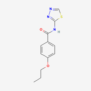 molecular formula C12H13N3O2S B4433825 4-propoxy-N-1,3,4-thiadiazol-2-ylbenzamide 
