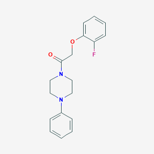 molecular formula C18H19FN2O2 B4433837 1-[(2-fluorophenoxy)acetyl]-4-phenylpiperazine 