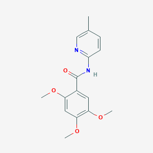 molecular formula C16H18N2O4 B4433874 2,4,5-trimethoxy-N-(5-methyl-2-pyridinyl)benzamide 