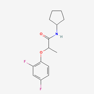 molecular formula C14H17F2NO2 B4433891 N-cyclopentyl-2-(2,4-difluorophenoxy)propanamide 